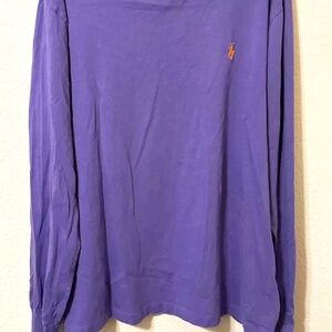2 pcs Girl’s Polo by Ralph Lauren Purple Cotton Jersey Long-Sleeve Tees